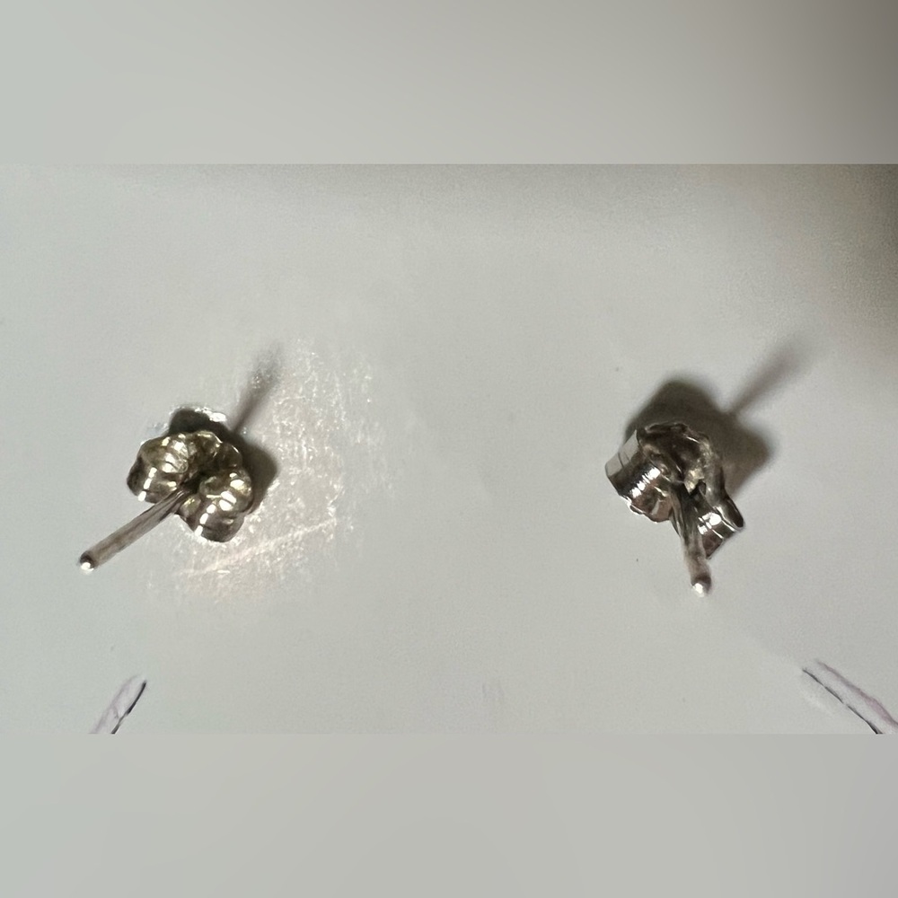 925 Silver Horse Head Earrings, Pierced - Picture 4 of 5